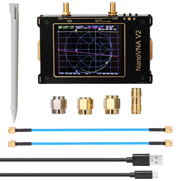 LZNanoVNA V2 50KHz-3GHz Vector Network Analyzer 3.2 Inch Digital Nano VNA Tester MF HF VHF UHF USB Logic Antenna Analyzer Standing Wave