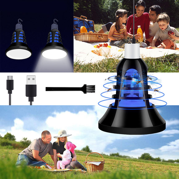 ARILUX USB 8W Two Modes White+UV Purple LED Mosquito Insect Trap Killer Night Light Bulb DC5V