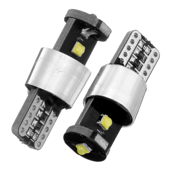 Pair T10 W5W 3SMD 15W LED Car Side Marker Lights Width lamp Decoding License Plate Lights