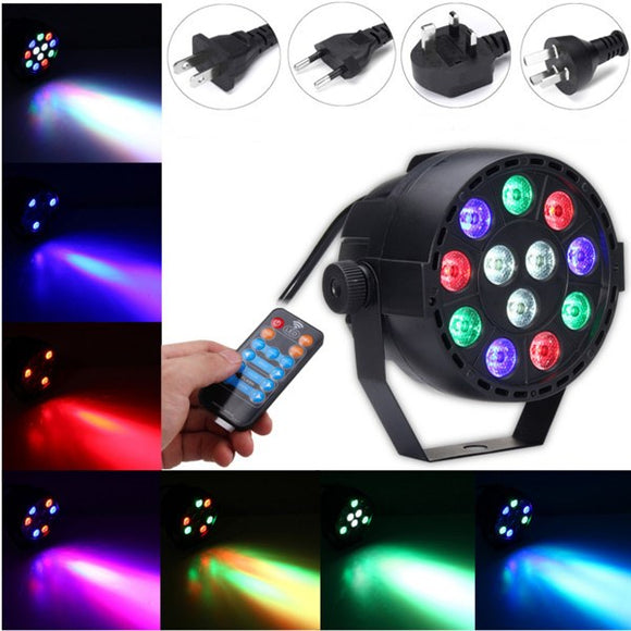 12W RGB Crystal LED Ball Stage Light Voice Mode Remote Control Light For DJ  Disco Halloween Party