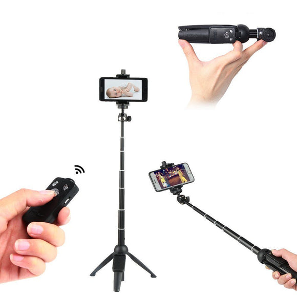 YUNTENG 992 Wireless bluetooth Remote Handheld Monopod Mini Tripod Phone Selfie Stick