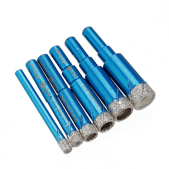 Drillpro 6-16mm Vaccum Brazed Diamond Dry Drill Bits Hole Saw Cutter Round Shank for Granite Marble Ceramic Tile Glass