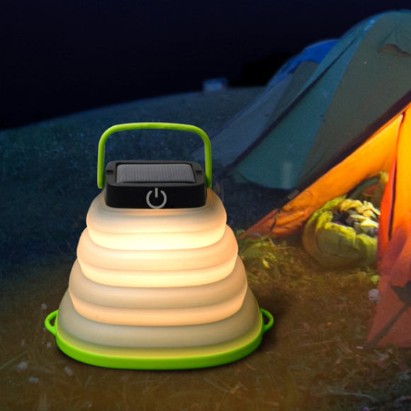 LUSTREON Solar Portable Folding Hanging Camping Lantern Tent Light LED Emergency Lamp Waterproof