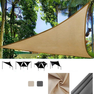 IPRee 3x3m Triangle Sun Sail Shade Outdoor Camping Tent Sunshade Waterproof Anti-UV Beach Canopy Awning Shelter Tarp