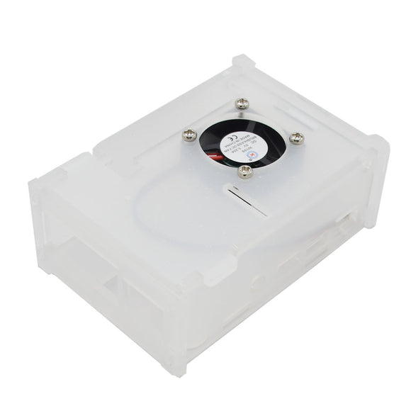 Clear Acrylic Case Enclosure Box with Cooling Fan Kit for Raspberry Pi 4 Model B