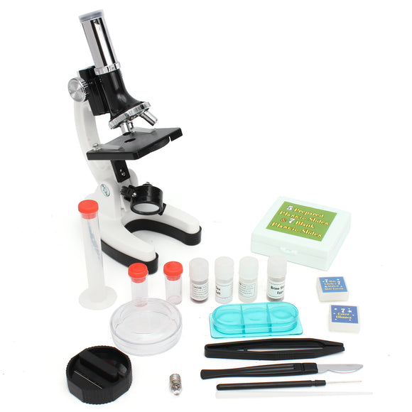 28Pcs Portable Educational Microscope Kit Biological Microscope Gift for Kids 100X 400X and 900X