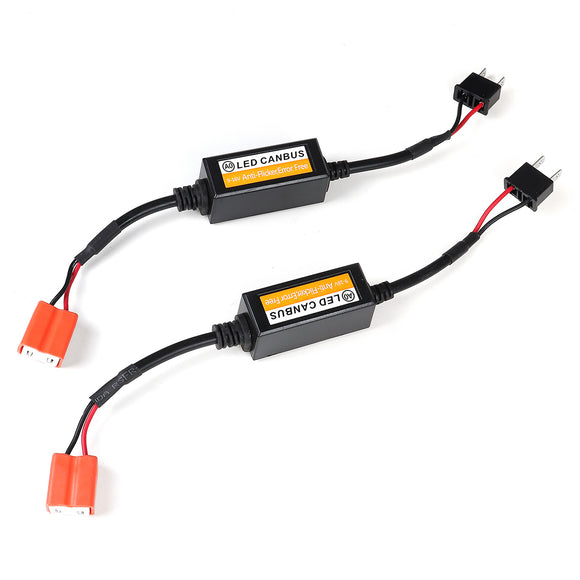 2pcs 12V H7/H4 25W LED Headlight Decoder Canbus Error Free Resistor Canceller