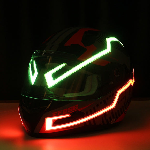 Rechargable Version Motorcycle Helmet EL Light Strip Night Signal Modified Glowing Bars Sticker
