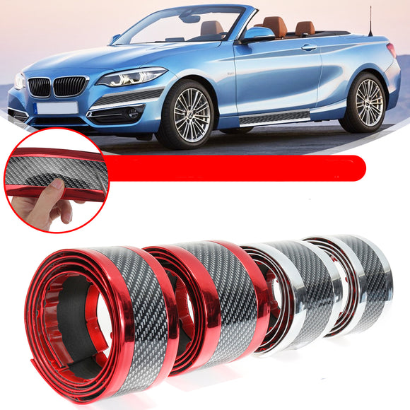 1M x 7cm/1M x 5cm Universal Car Stickers Carbon Fiber Rubber Door Sill Protector Bumper Guard Strip