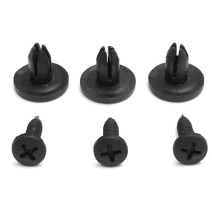100pcs 6mm Hole Dia Plastic Rivets Fastener Bumper Pushpin Clips