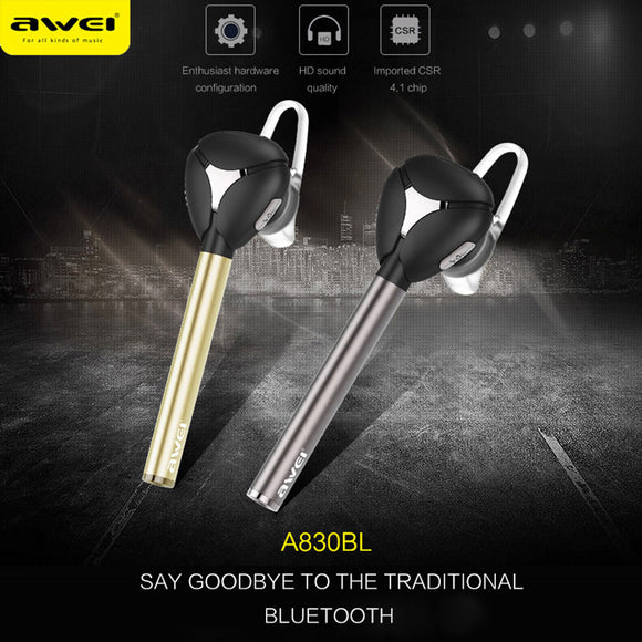 Awei A830BL Bluetooth V4.1 CVC 6.0 Noise Cancelling Earphone Wireless Headset Car Kit Hands Free