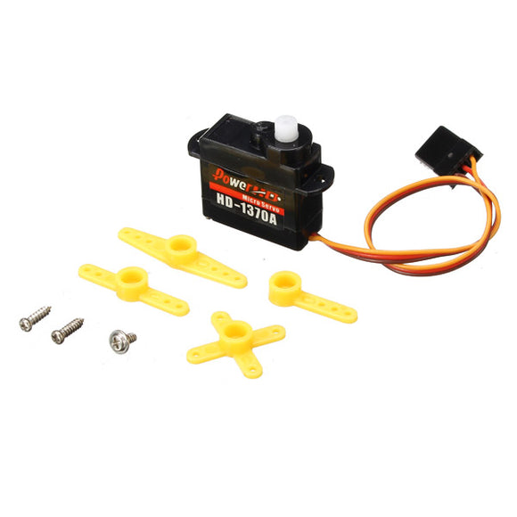 Power HD-1370A 0.6KG 3.7g  Micro Servo Steel Ring Engine Compatible with Futaba/JR RC Car Part
