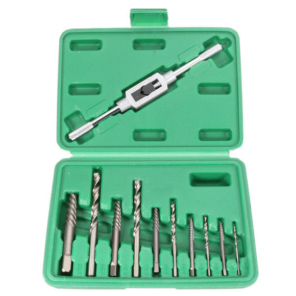 11pcs 2-7.5mm Broken Extractor Set Screw Puller Out Remover For Woodworking