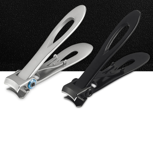 2pcs Black Sliver Wide Cutter Dual-bend Nail Clipper Finger Toenails Manicure Pedicure Tools Kits