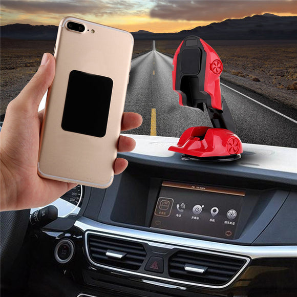 360 Degree Rotation Foldable Car Sucker Dashboard Holder Magnetic Phone Stand for iPhone Samsung