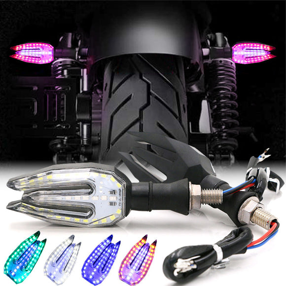 2Pcs 12V Universal LED Motorcycle Steering Lights Turn Side Signal Indicator Lamp