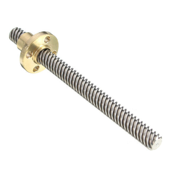 3Pcs 3D Printer T8 12mm 100mm Lead Screw 8mm Thread With Copper Nut For Stepper Motor