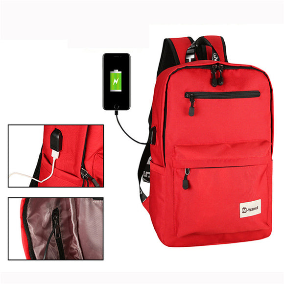 USB Charging Port Backpack Nylon Capacity Travel Bag Computer Bag Shoulder Bag