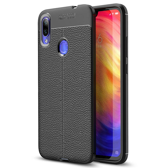 Bakeey Litchi Pattern Shockproof Soft TPU Back Cover Protective Case for Xiaomi Redmi Note 7 / Note 7 Pro