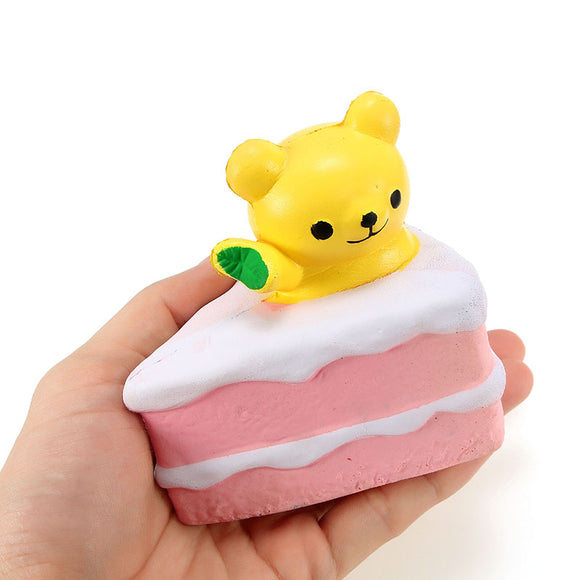 Squishy Bear Cake 10cm Random Color Slow Rising Collection Gift Decor Soft Cute Squeeze Toy