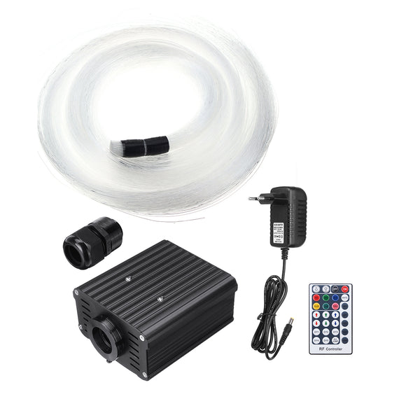 100V-240V 16W RGBW Fiber Optic LED Light Star Ceiling Kit 450Pcs 2M 0.75mm Bright Crystal