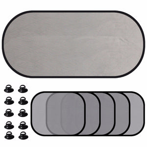 RUNDONG 5pcs Car Mesh Sun Visor Car Side Rear Window Screen Sunshade Shield Curtain