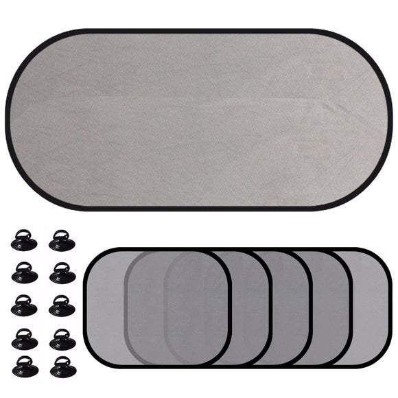 RUNDONG 5pcs Car Mesh Sun Visor Car Side Rear Window Screen Sunshade Shield Curtain