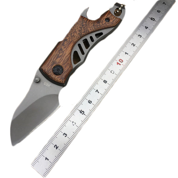 X65 142mm 5CR13 Stainless Steel Mini Folding Knife Outdoor Survival Camping Fishing Knife