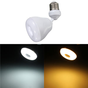 E27 5W  Warm White/White Infrared Motion Detection Sensor Lamp PIR Sensor Bulb Night Light 85-265V
