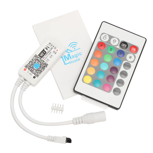 WIFI RGB Mini Controller 24 Keys Remote Control for RGB/RGBW 5050 LED Strip light DC9-24V