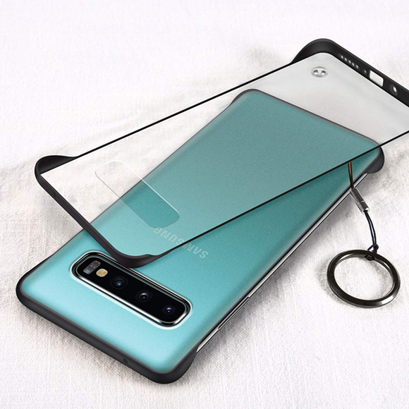 Bakeey Frameless Frosted Shockproof Anti-fingerprint With Metal Ring PC Translucent Protective Case for Samsung Galaxy S10 Plus
