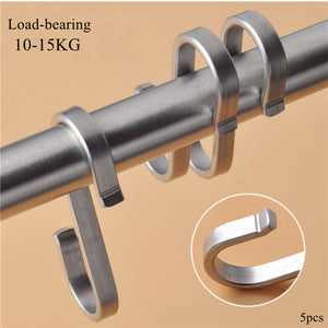 5Pcs Stainless Steel S Shape Type Hooks House Clothes Hangers Clasp Cup