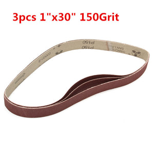 3pcs 760x25mm Alumina Sanding Belts 150 Grit Sandpaper Self Sharpening Oxide Abrasive Strips