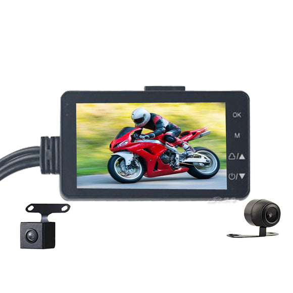 MT80 1080P Motorcycle DVR Driving Recorder Dashcam HD Front Rear Dash Front Rear Waterproof Camera