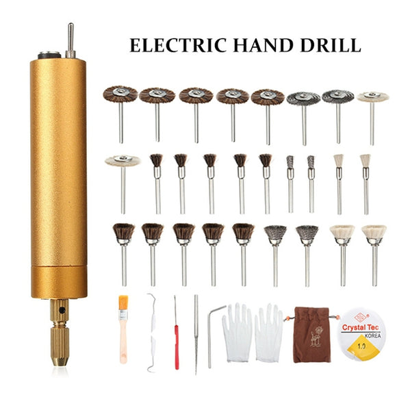37Pcs DC 5V  Electric Hand Drill Rotary Tool Accessories kit