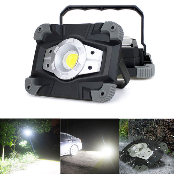 Portable USB COB LED Camping Lantern Lamp Outdoor Work Light Flashlight Waterproof Spotlight