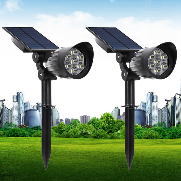 5W Solar Powered 7 LED Light-controlled Lawn Light Outdoor Waterproof Yard Wall Landscape Lamp