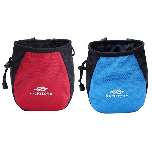 LUCKSTONE Polyester Adjustable Rock Climbing Anti-slip Powder Chalk Waist Bag Drawstring Closure