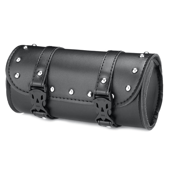 Motorcycle Fork Tool Bag Luggage Side Saddle Bags PU Leather