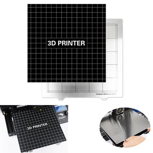 235*235mm Spring Steel Steel Heated Bed + Platform Sticker with Back Glue For For Creality Ender-3/CR-20/Geeetech A10 3D Printer