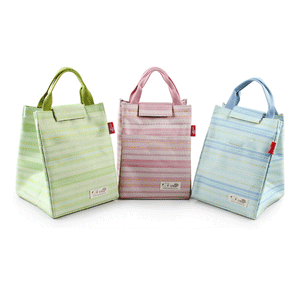 KCASA KC-CB02 Oxford Large Capacity Lunch Tote Bag Travel Picnic Fashion Stripe Bento Food Organizer