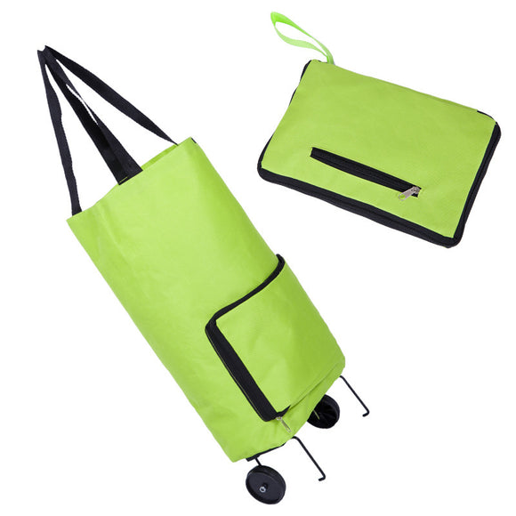 IPRee 55x28x18cm 2 In 1 Folding Tug Bag Elderly Trolley Shopping Cart Household Shopping Bag