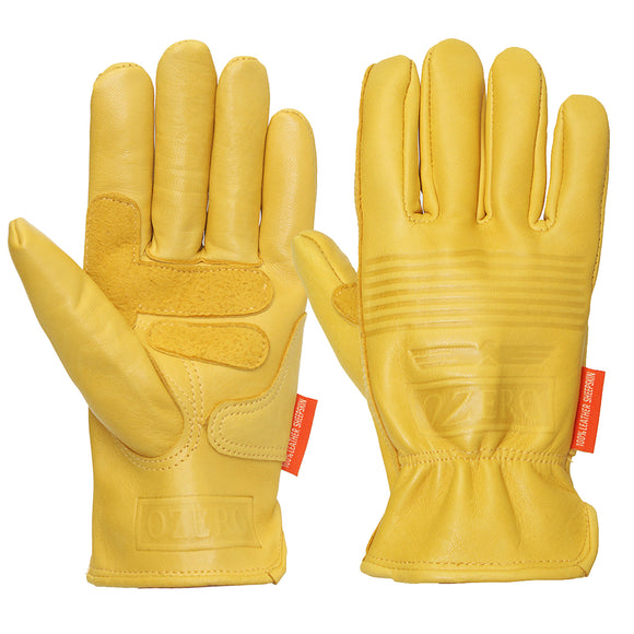Motorcycle Leather Yellow Motorbike Winter Sport Racing Gloves S M L XL