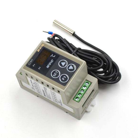 BF-D110A Rail Type Solar Temperature Thermostat Digital Display Adjustable 10A Thermostat