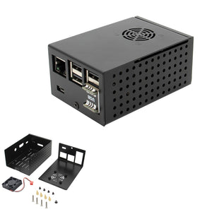 X850 V3.0 mSATA Expansion Board Metal Case with Cooling Fan Kit For Raspberry Pi