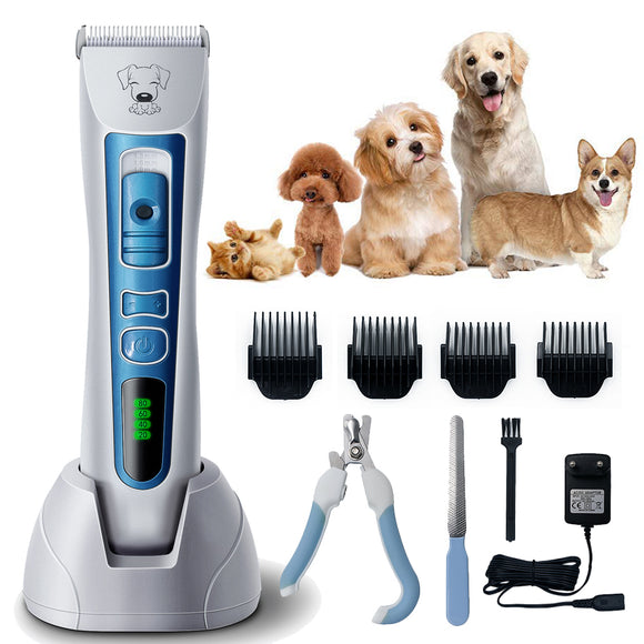 Pet Shaver Hair Clipper Low Noise Cordless Electric Dog Cat Grooming Trimmer Kit