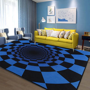 3D Printed Square Non-slip Livingroom Kitchen Bathroom Modern Indoor Floor Mat