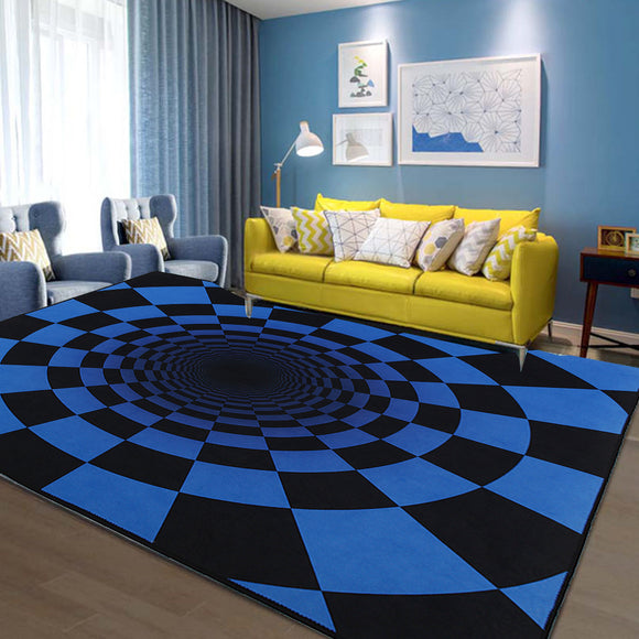 3D Printed Square Non-slip Livingroom Kitchen Bathroom Modern Indoor Floor Mat