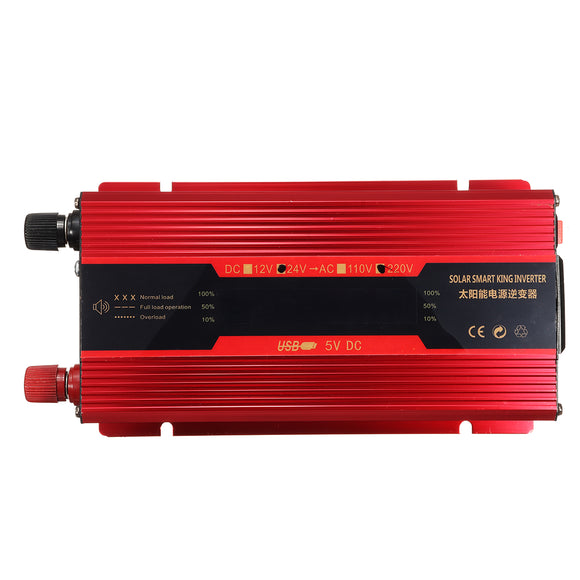 4000W Peak LCD Solar Power Inverter DC12/24V to AC 110V/220V Converter