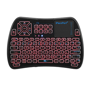 iPazzPort KP-810-61-RGB Spanish Three Color Backlit Mini Keyboard Touchpad Airmouse